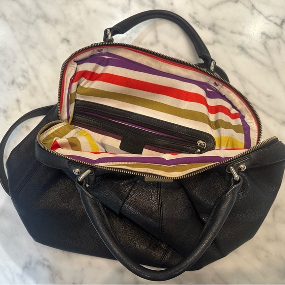 Kate Spade New York - Women’s Large Black Pebbled Leather Handbag / Crossbody - Picture 11 of 14